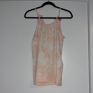 Printed halter style tank top